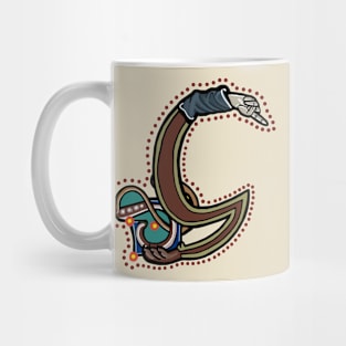 Letter G Manicule W 14C Maastricht Psalter parody Mug